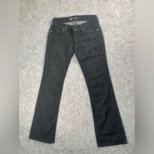 Guess High-Rise Slim Jeans in Dark Gray
